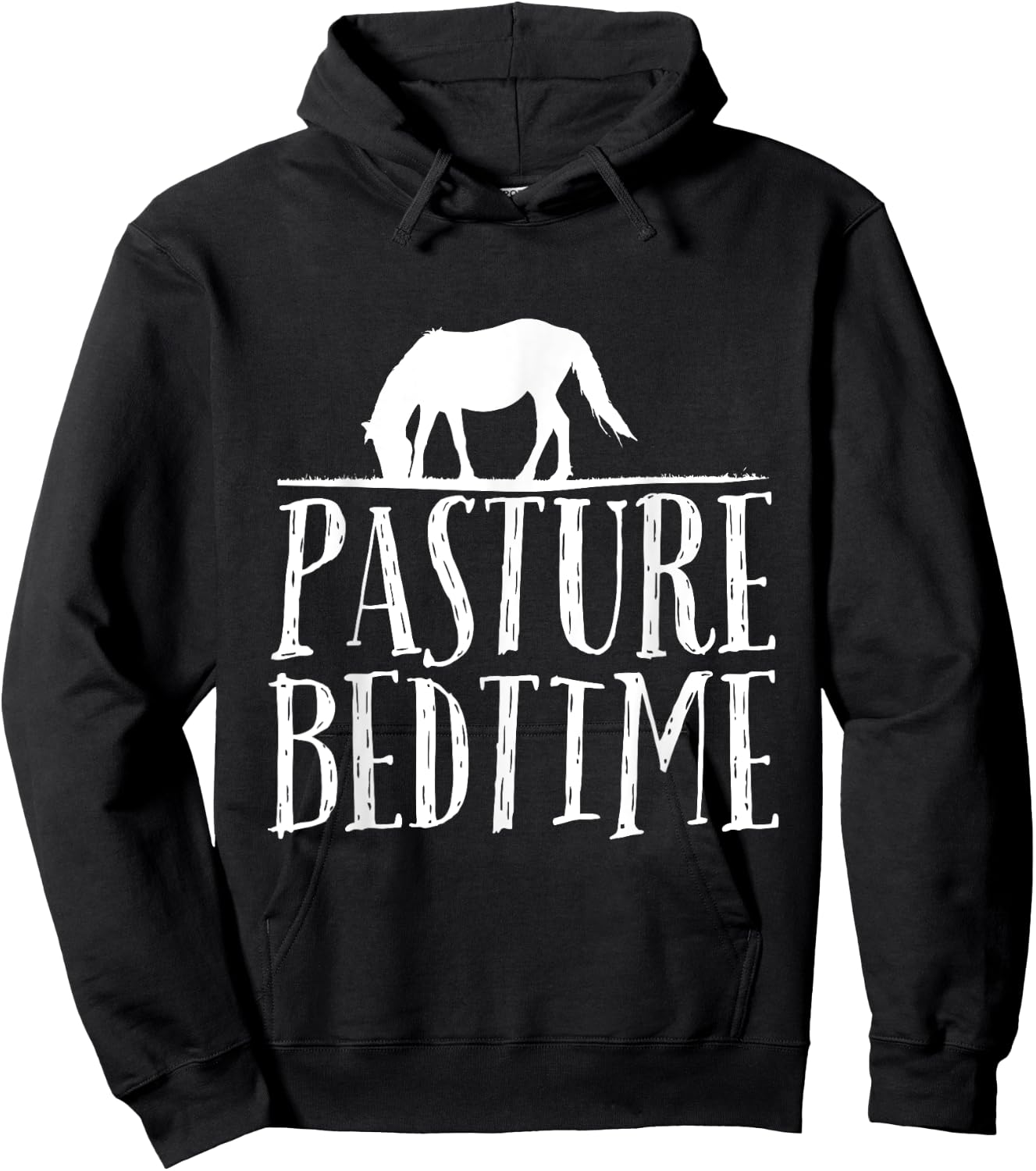 Horse Pasture past your bedtime t shirt pj cute funny Hoodie - Hoodie | Black