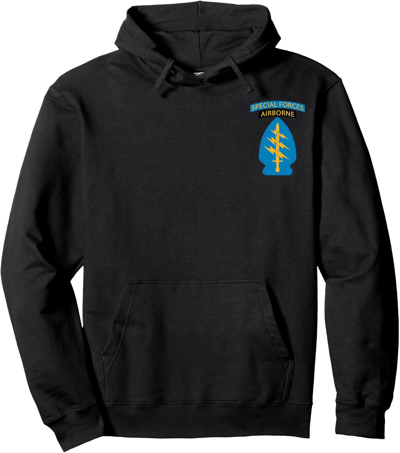 Army Special Forces Green Berets Airborne Veteran Patch Hoodie - Hoodie | Black