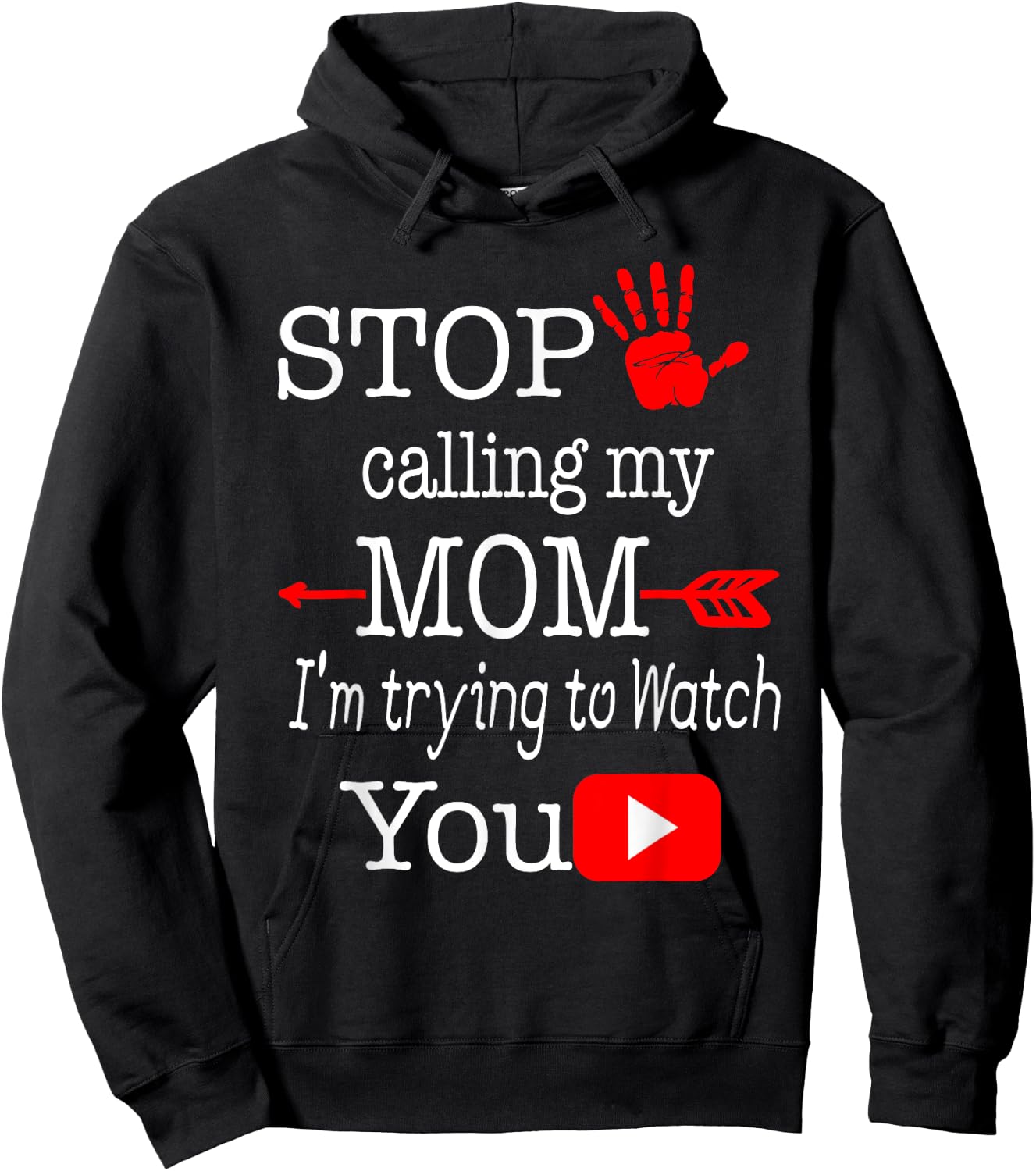 Stop Calling My Mom I'm Trying Gifts For MOM Hoodie - Hoodie | Black