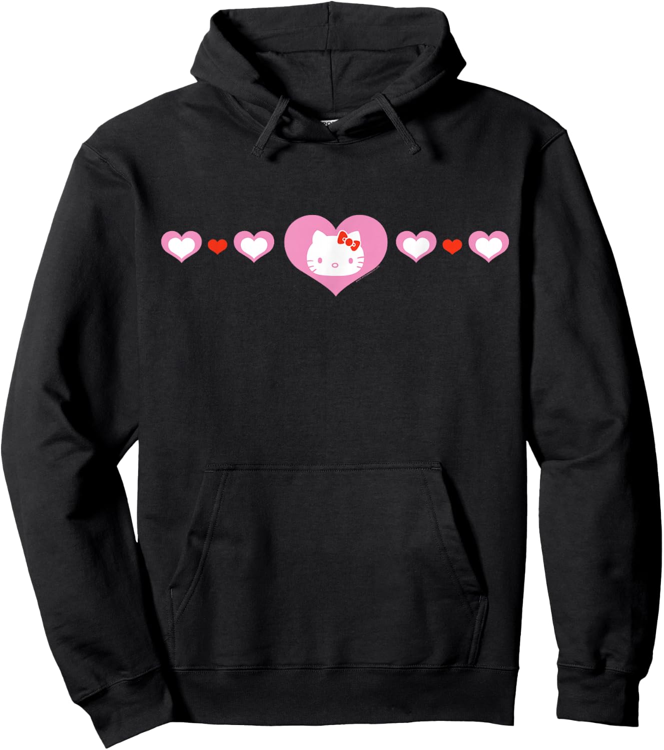 Hello Kitty Hearts Hoodie - Hoodie | Black