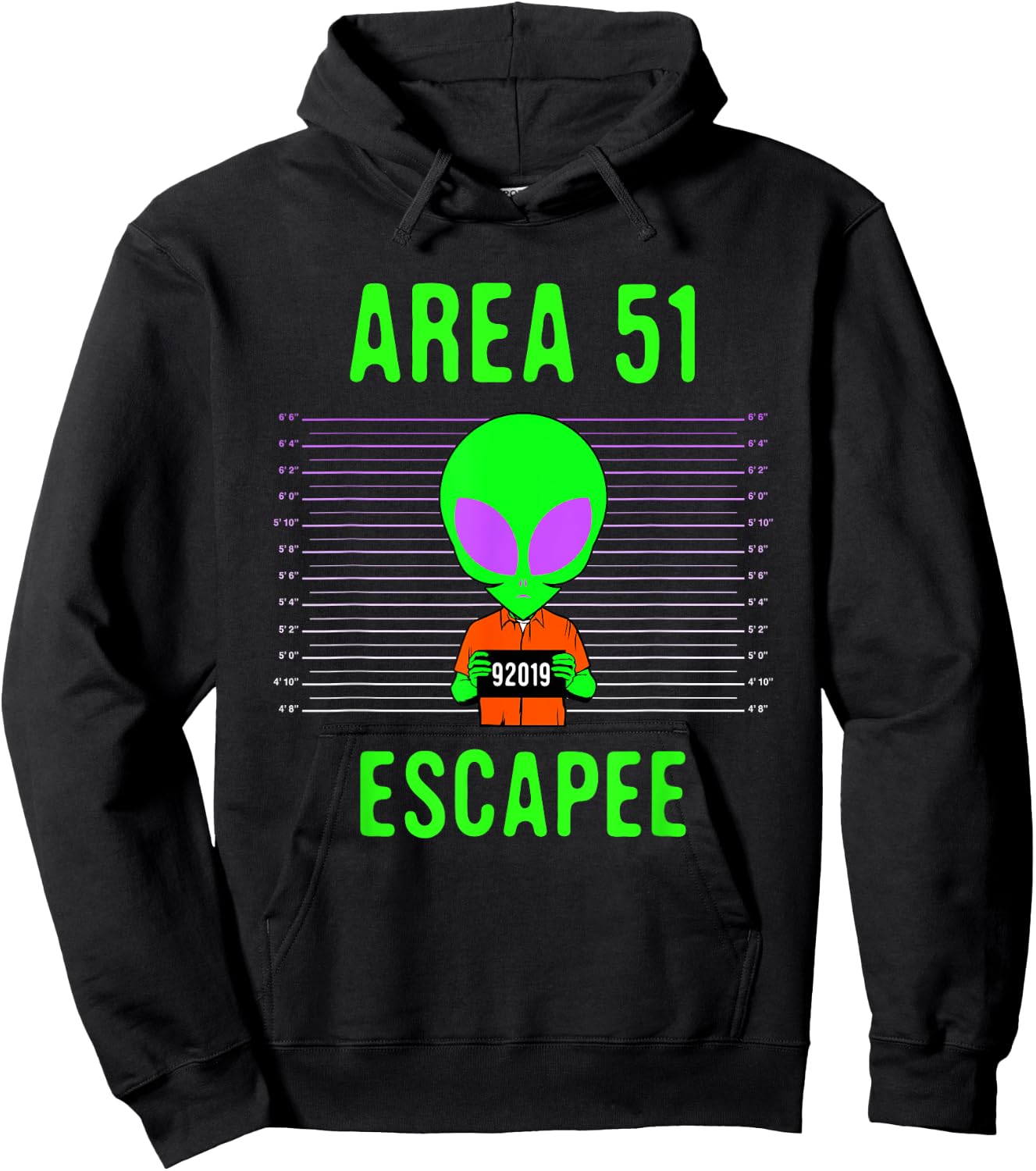 Storm Area 51 Meme Alien Costume Halloween Apparel - Adult - Black - Short Sleeve - Alien Graphic - Halloween - Fantasy - Men, Adults - Small Hoodie - Hoodie | Black