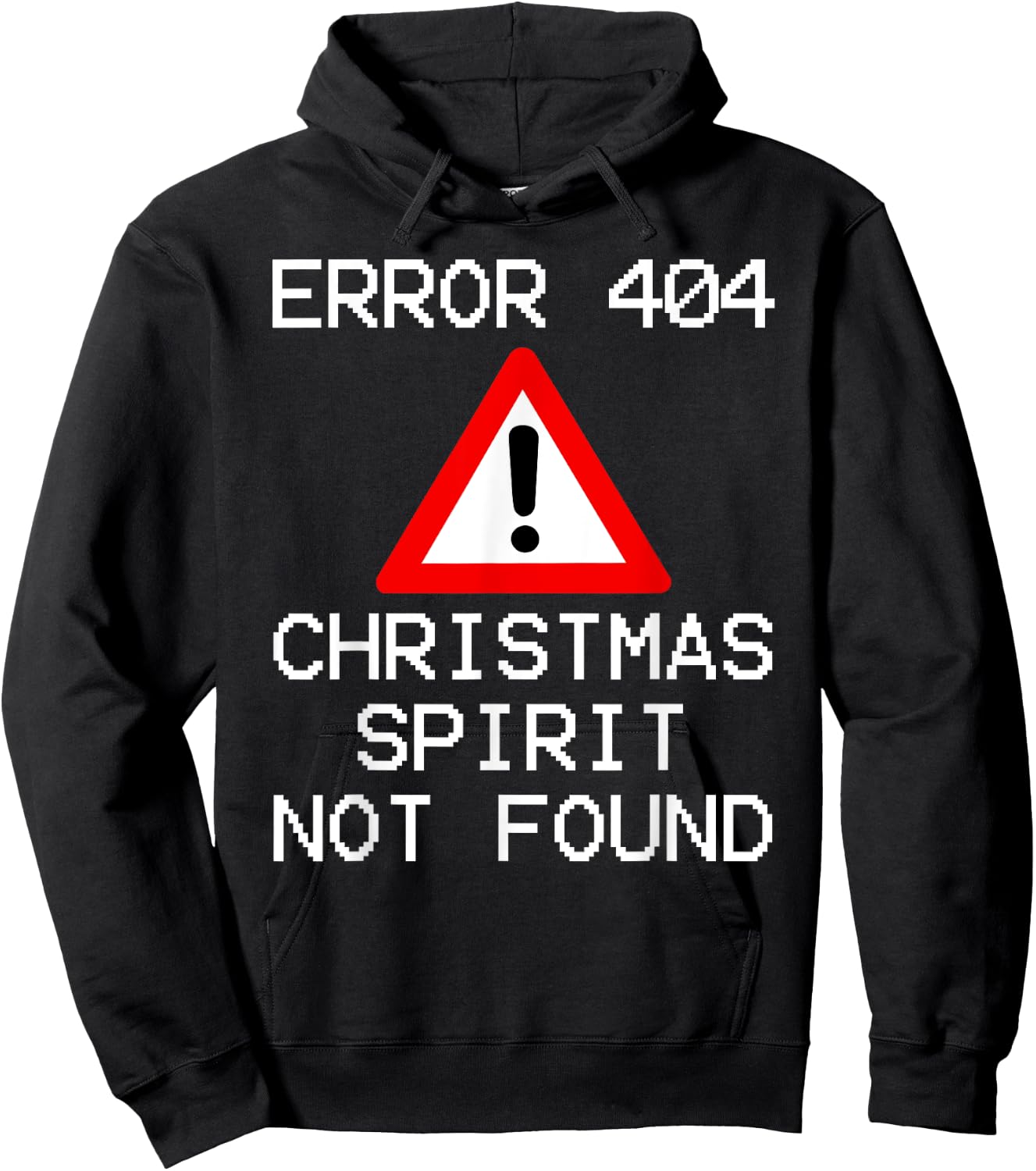Error 404 Christmas - Christmas Spirit Not Found Hoodie - Hoodie | Black