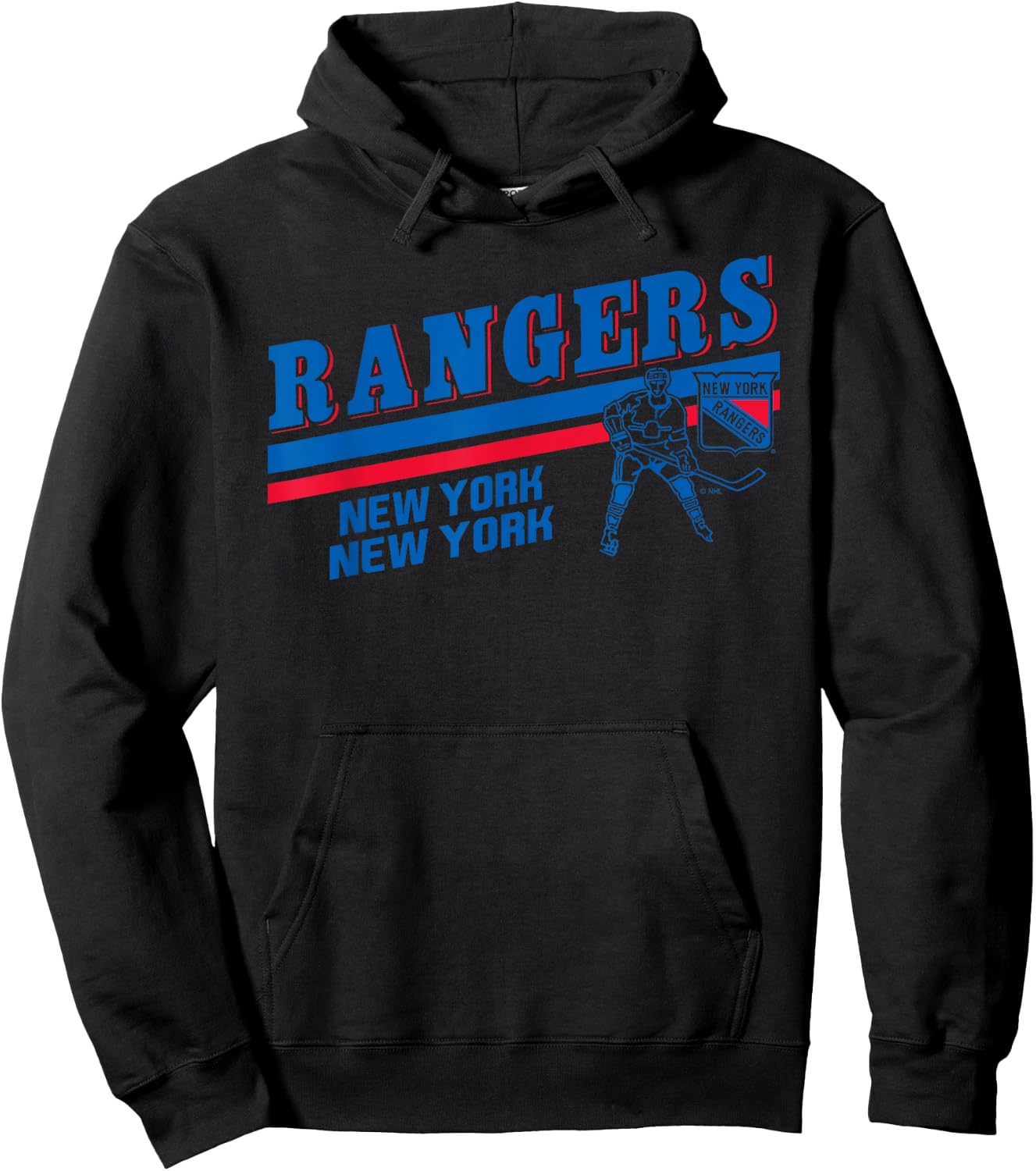 New York Rangers Player White Officially Licensed Hoodie - Hoodie | Black