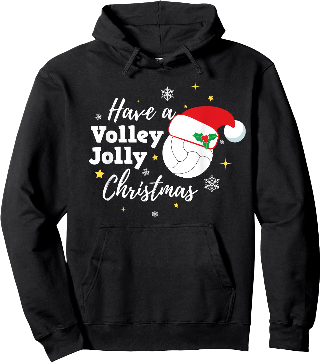 Christmas Volleyball Have a Volley Jolly Christmas Hoodie - Hoodie | Black