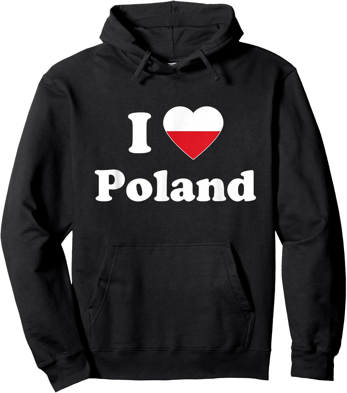 I Love Poland I Heart Poland Polish Hoodie - Hoodie | Black