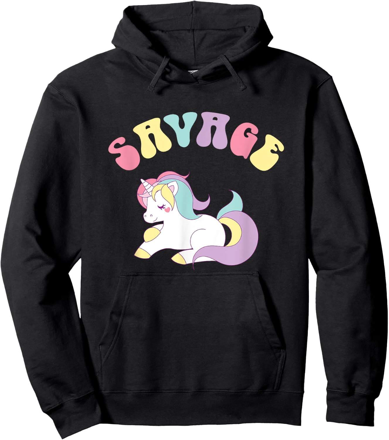 Unicorn Shirts - Rainbow Shirt - Savage Hoodie - Hoodie | Black