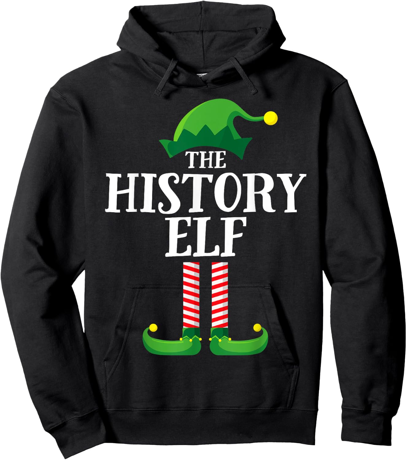 History Elf Matching Family Group Christmas Party Pyjamas Hoodie - Hoodie | Black