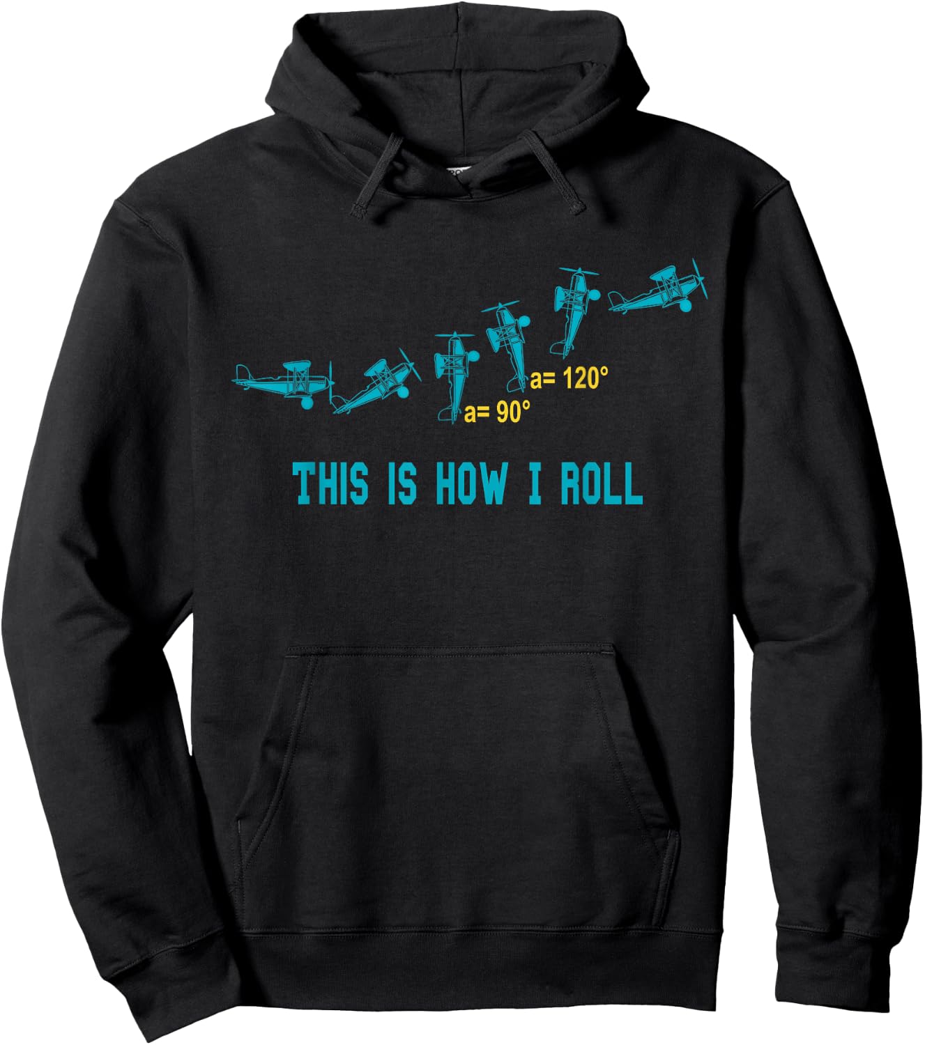 This Is How I Roll Shirt Funny Airplane Aircraft Gift Hoodie - Hoodie | Black