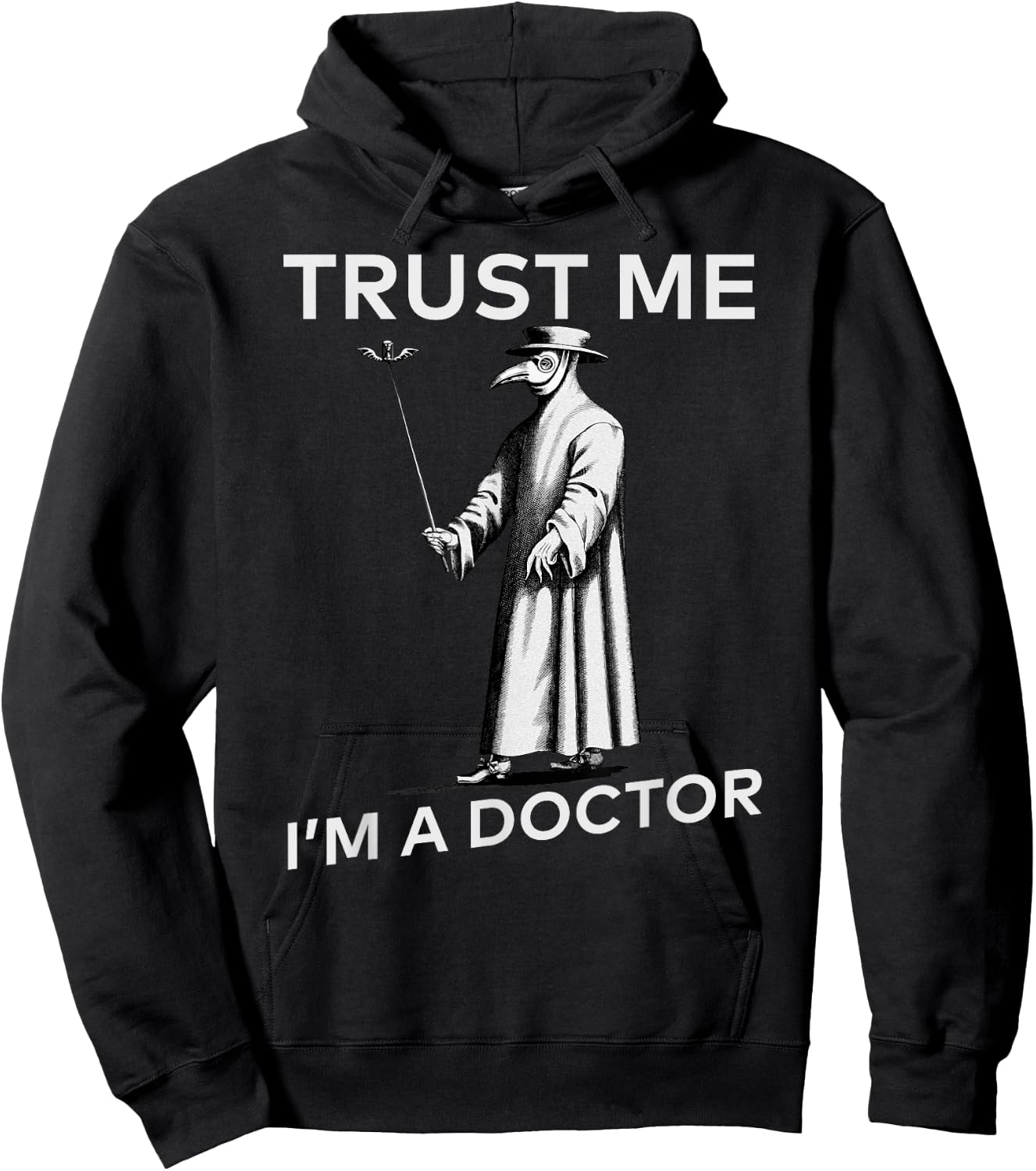 Funny Doctor Plague Doctor Black Plague Black Death Macabre Hoodie - Hoodie | Black