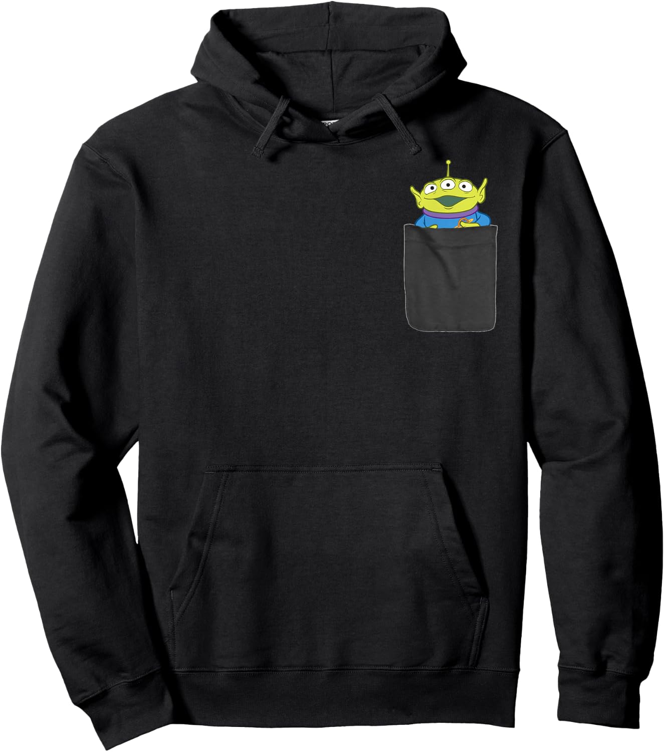 Disney Pixar Toy Story Pizza Planet Alien Mini Pocket Icon Hoodie - Hoodie | Black