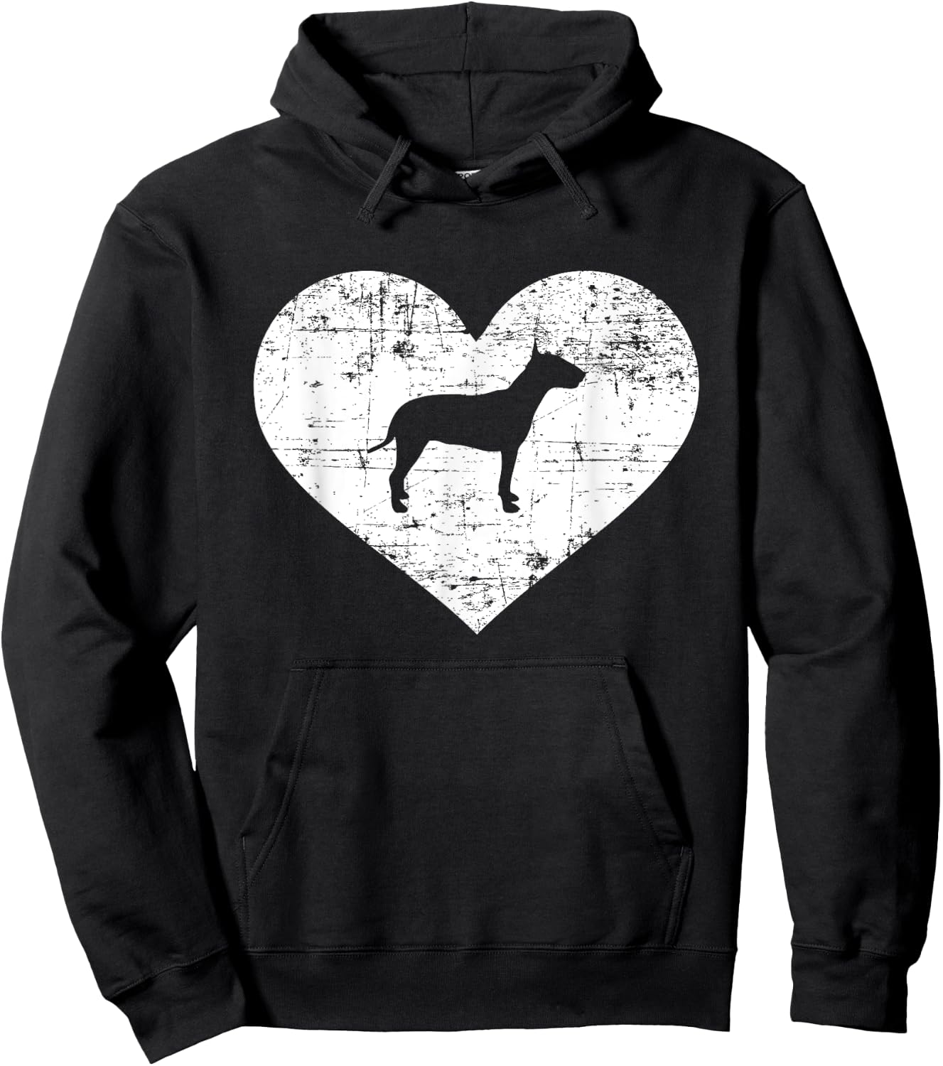 Bull terrier heart Hoodie - Hoodie | Black