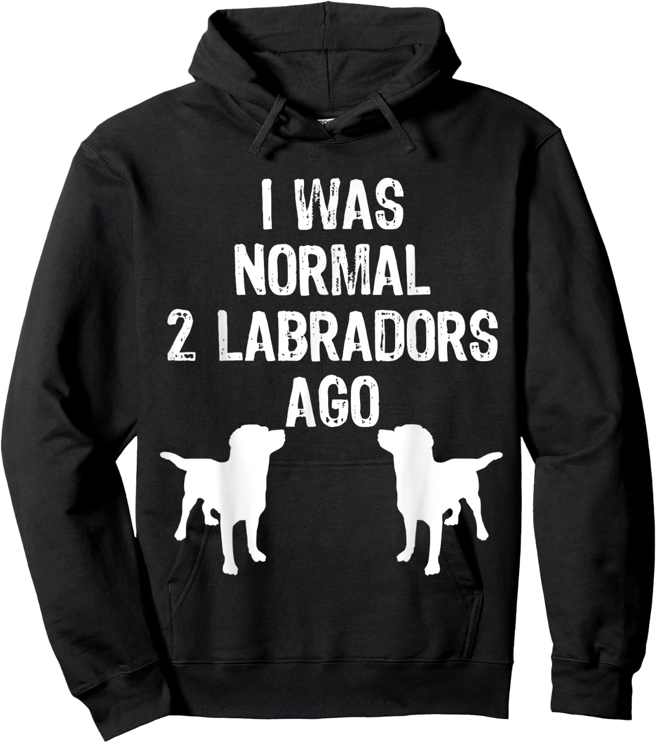 I Was Normal 2 Labradors Ago - Funny Retriever T Shirt Hoodie - Hoodie | Black
