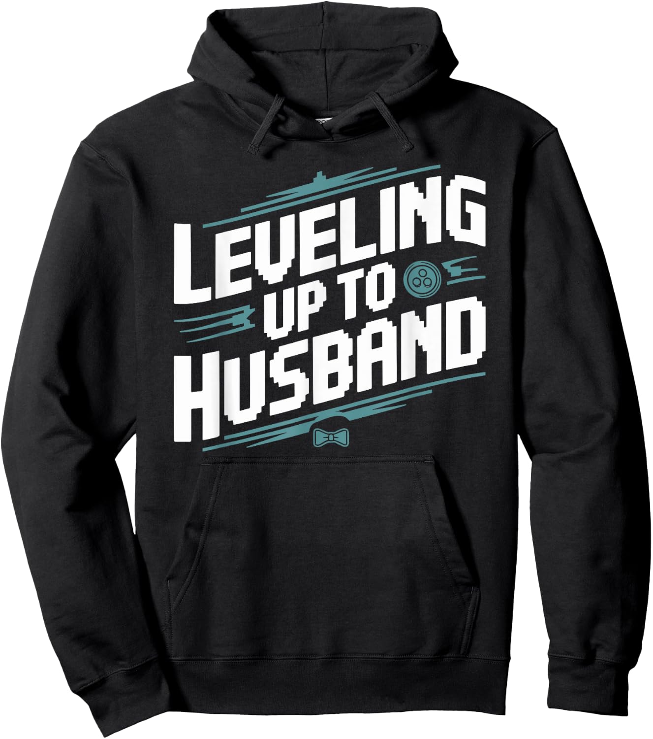 Bachelor Party Groom to be Leveling Up to Husband Game Lover Hoodie - Hoodie | Black