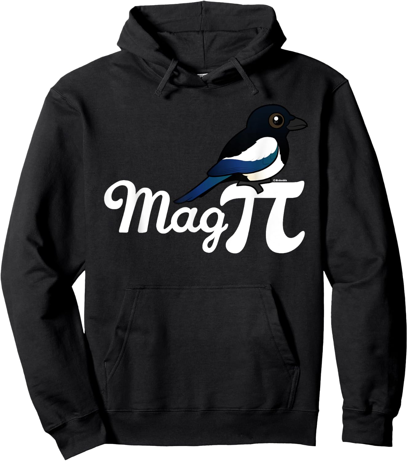 Birdorable Mag PI with Black-billed Magpie Hoodie - Hoodie | Black