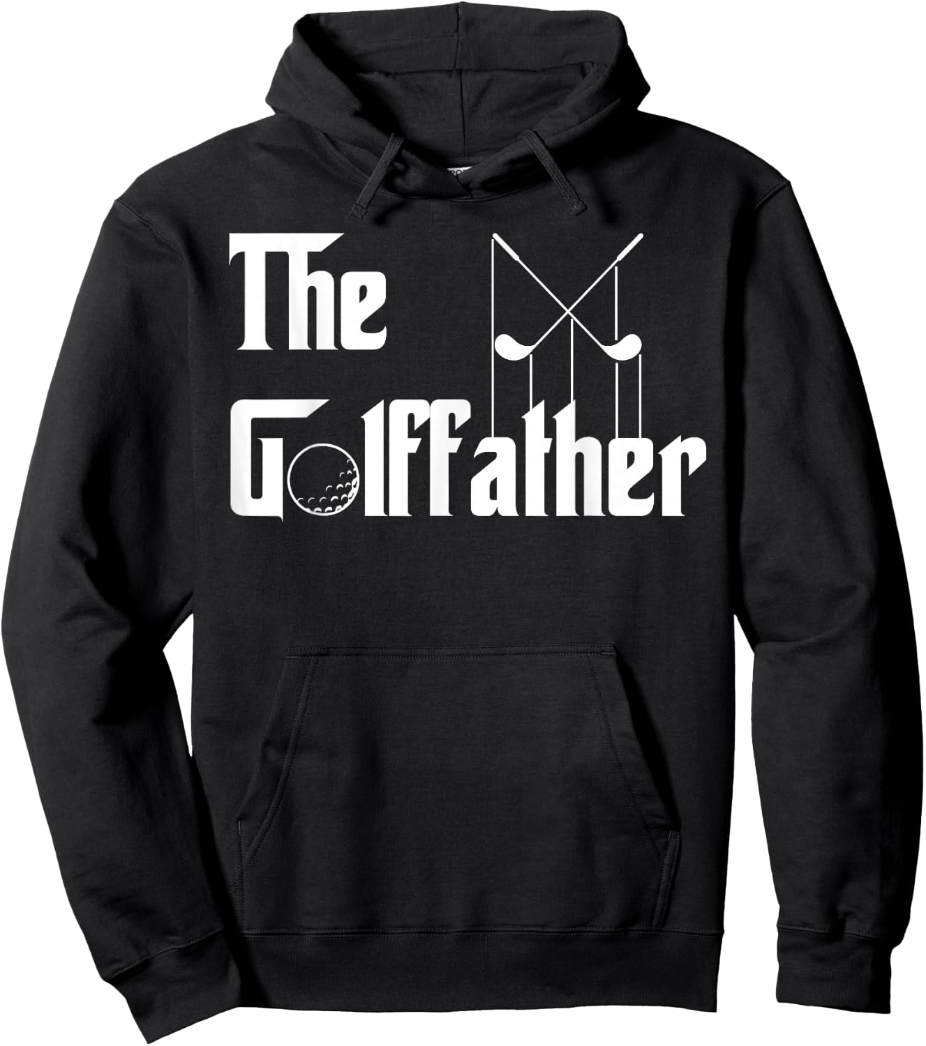 The Golffather Golf Father Funny Golfing Fathers Day Hoodie - Hoodie | Black