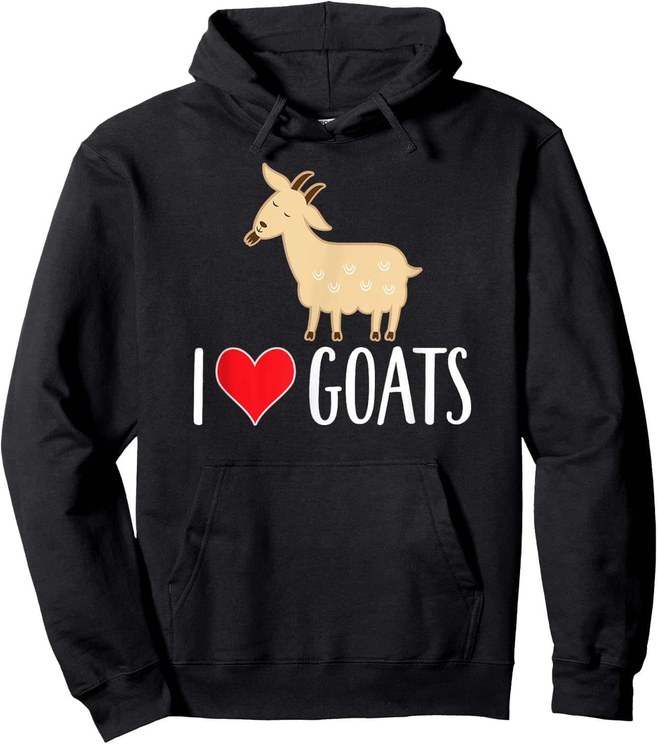 I Love Goats Hoodie - Hoodie | Black