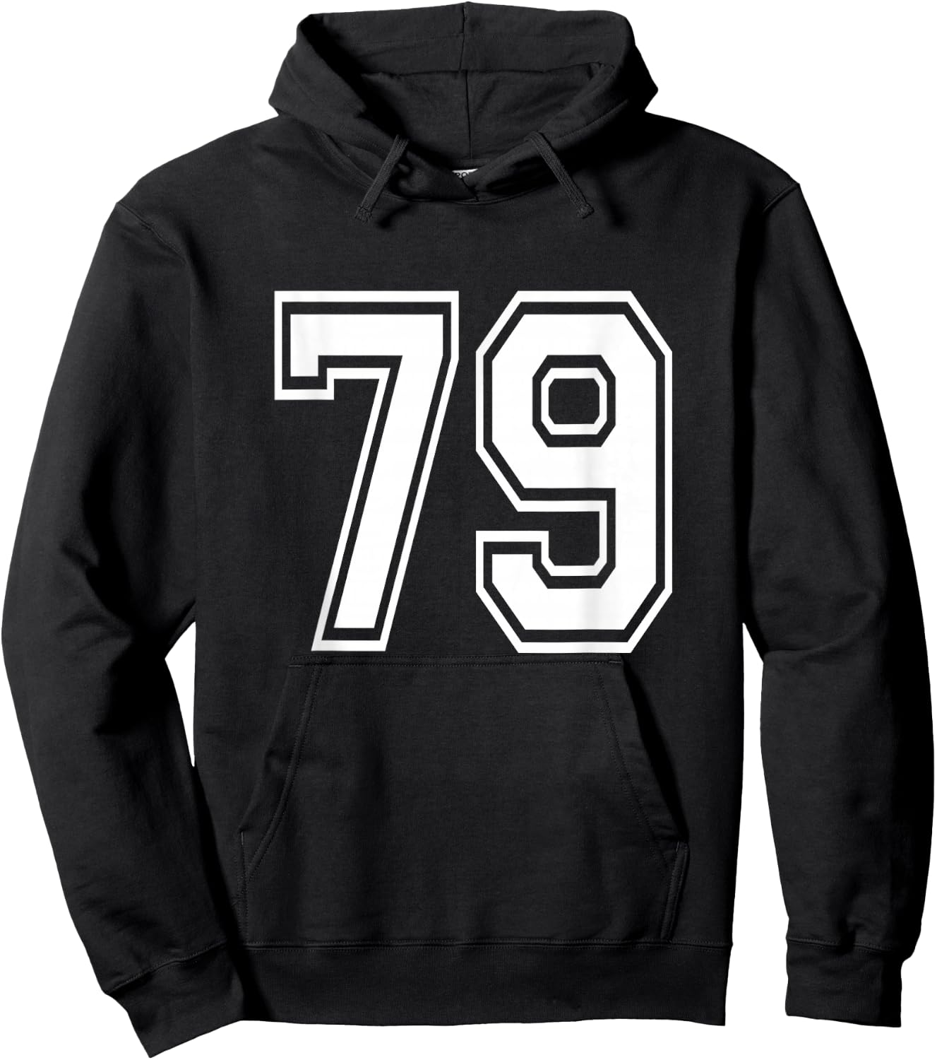 Number 79 Birthday Varsity Sports Team Jersey Hoodie - Hoodie | Black
