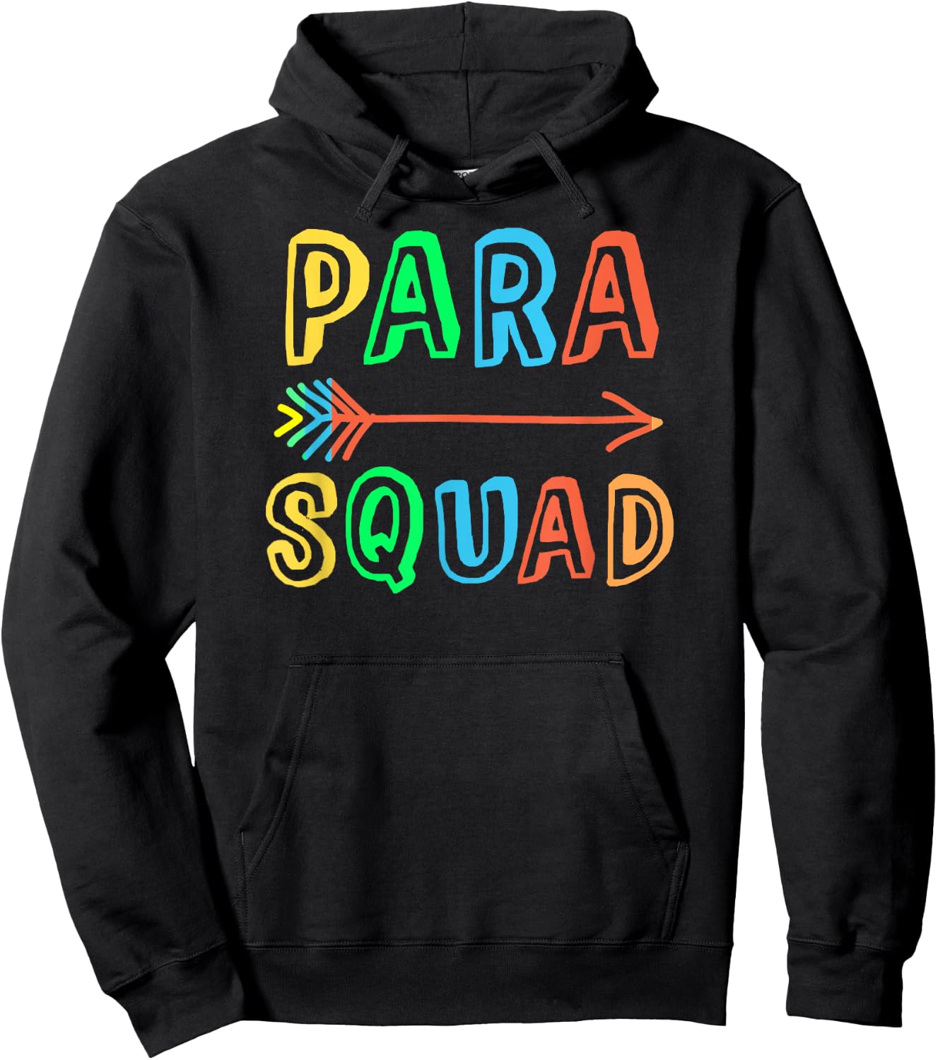 School PARA SQUAD Paraprofessional Special Ed Teacher SPED Hoodie - Hoodie | Black