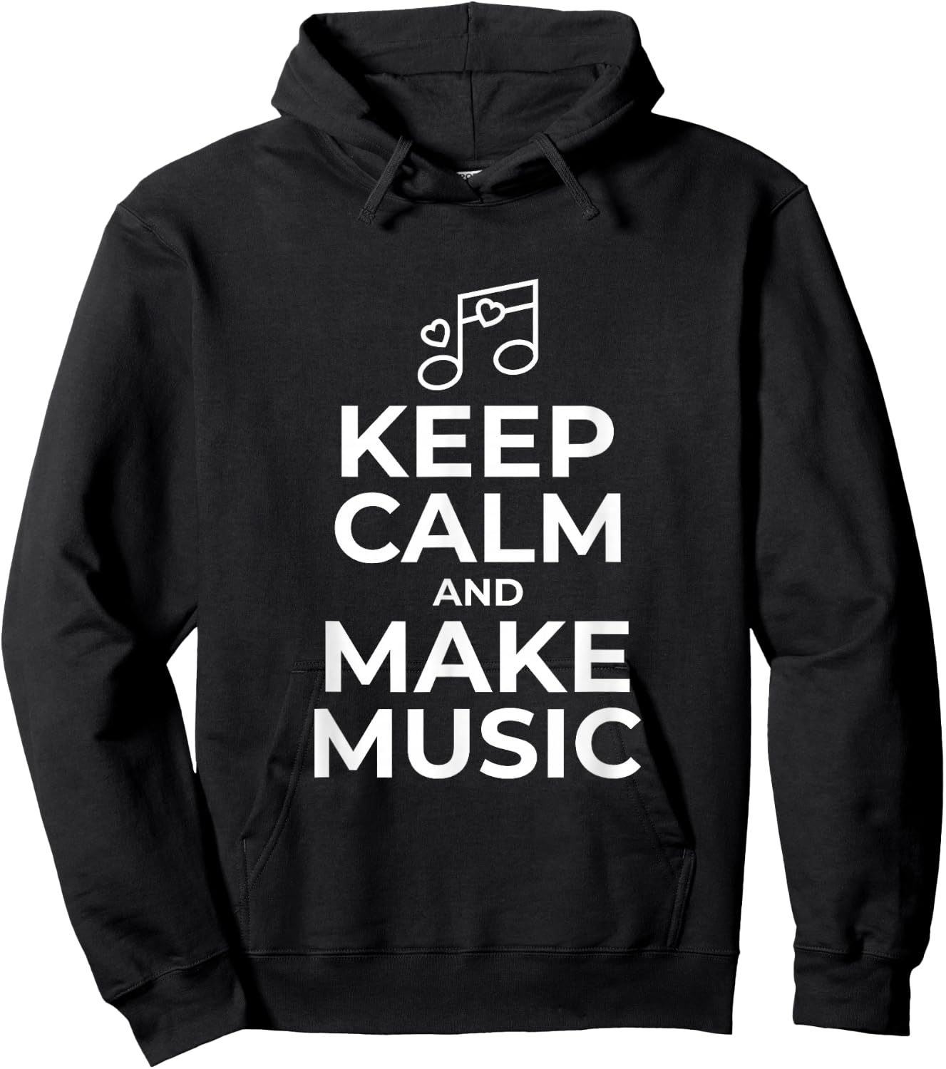 Keep Calm and Make Music Lovers Musician Gift Hoodie - Hoodie | Black