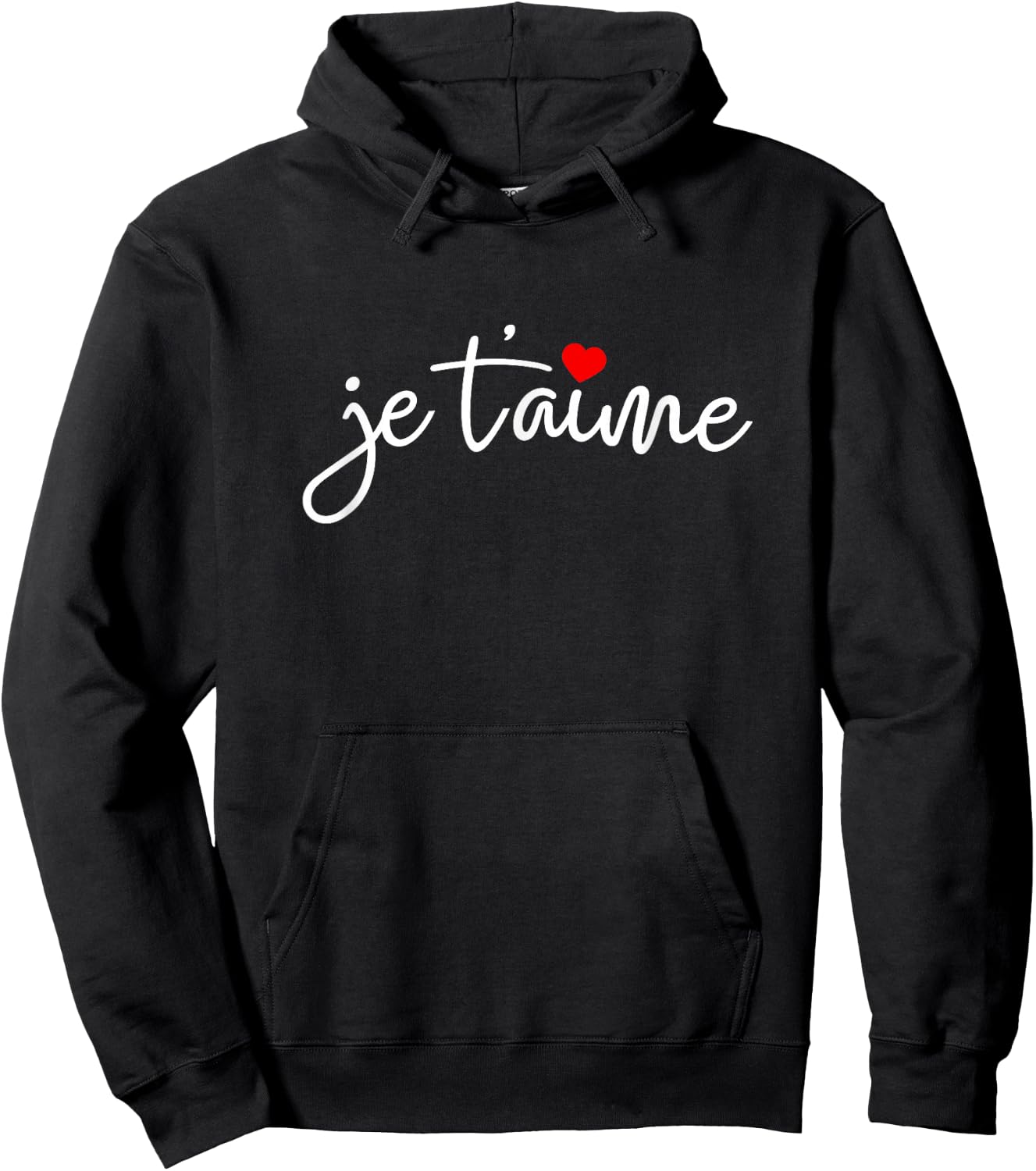 Je T'Aime Shirt | I Love You French Shirt Hoodie - Hoodie | Black