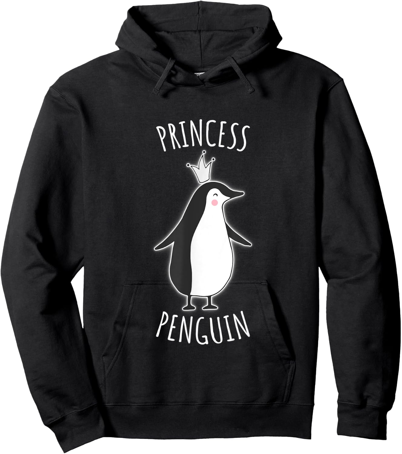 Cute Penguin Princess T Shirt Gift Boys Girls Kids Hoodie - Hoodie | Black