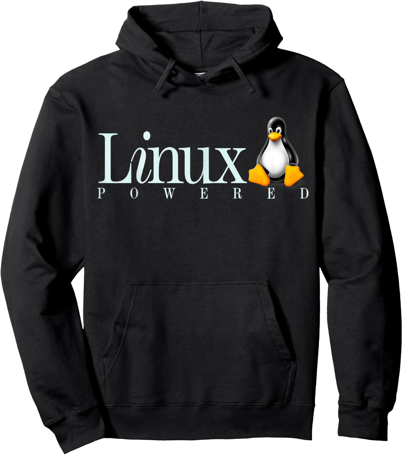 Linux Os Powered by Linux Penguin -Shirt Hoodie - Hoodie | Black