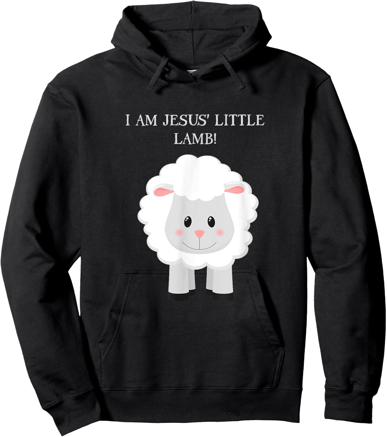 I Am Jesus' Little Lamb with sheep Hoodie - Hoodie | Black