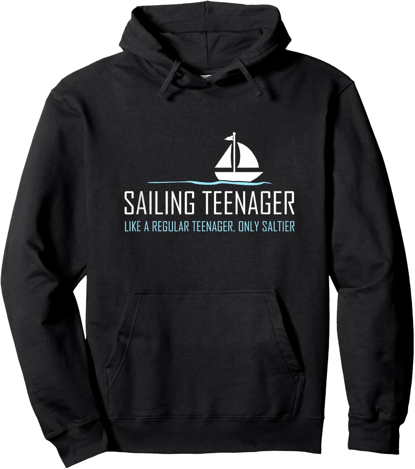 Sailing Teenager Shirt Funny Cute Boating Sailor Gift Hoodie - Hoodie | Black