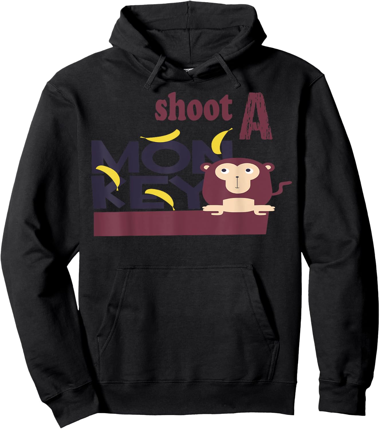 Shoot A Monkey Funny Southern Quotes Classic Design Hoodie - Hoodie | Black