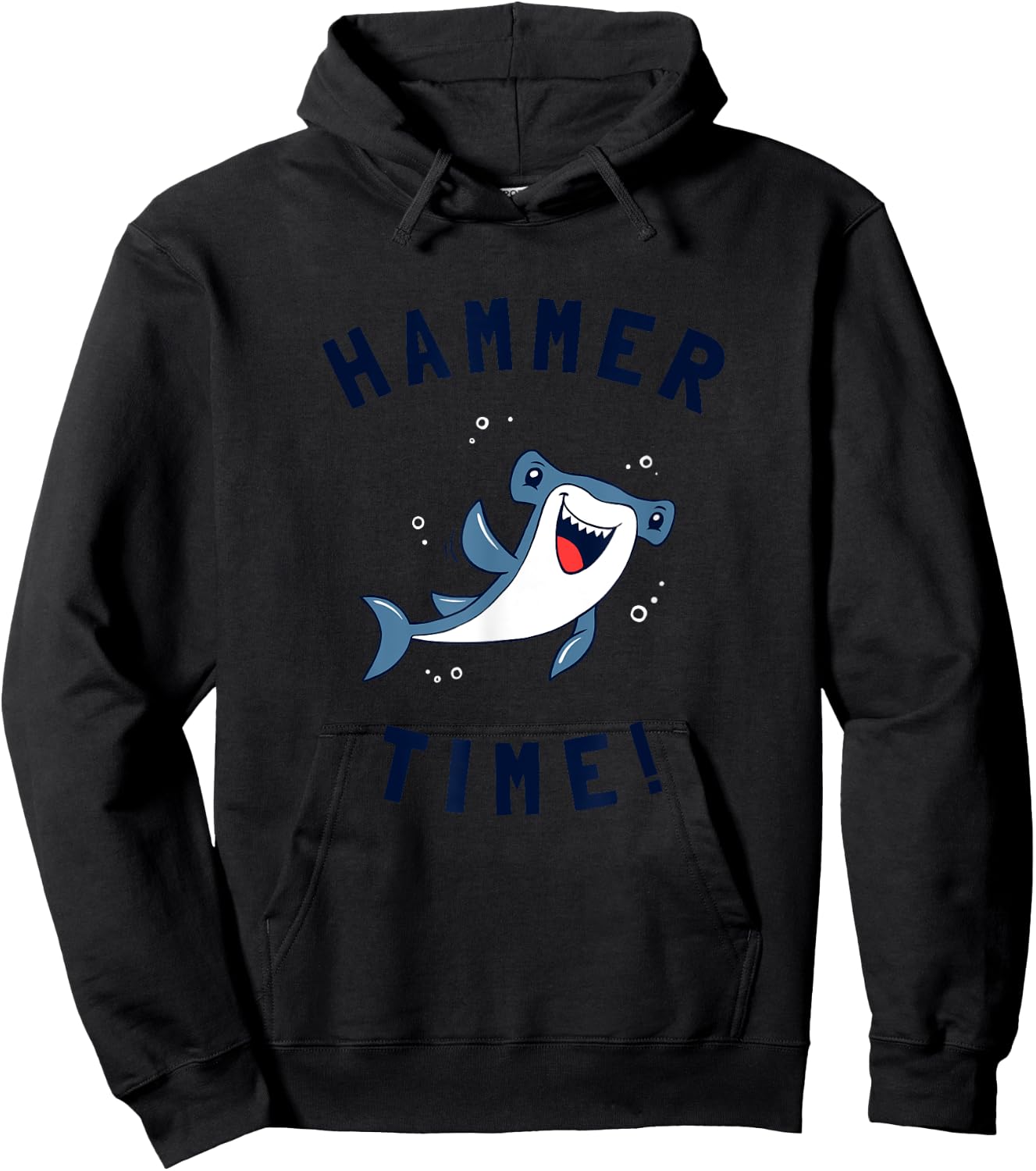 Hammer Time - Hammerhead Shark Funny Pun Hoodie - Hoodie | Black