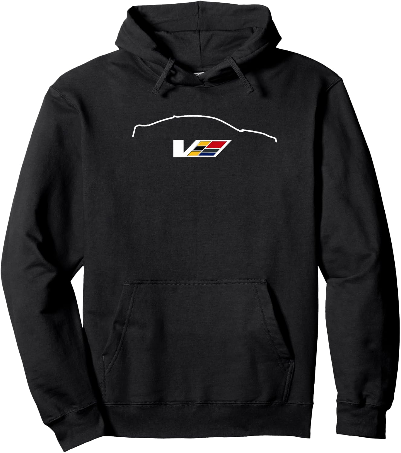 CarTees CTSV CTS-V Outline Logo - Adults - Black - Short Sleeve - Small Hoodie - Hoodie | Black