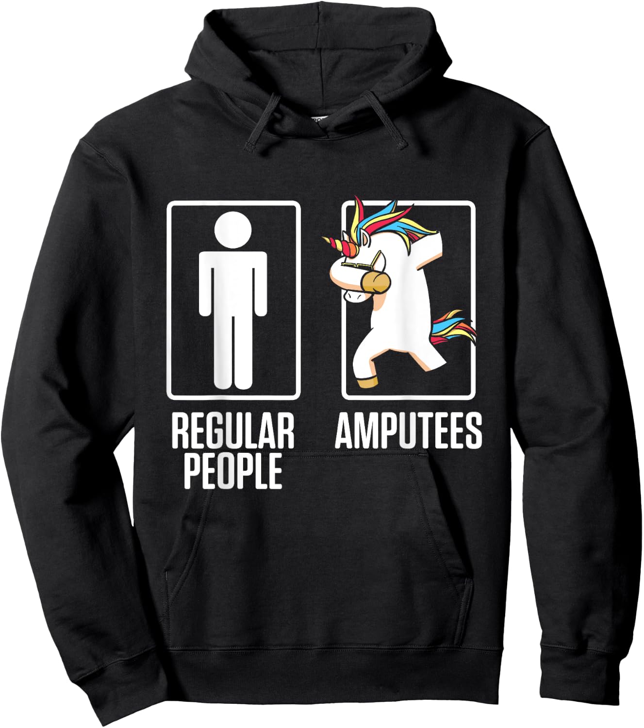 Amputee Humor Unicorn Leg Arm Funny Recovery Gifts Hoodie - Hoodie | Black