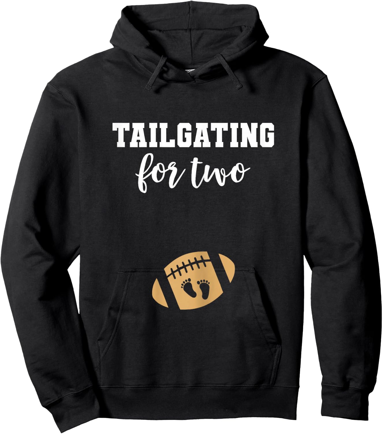 Football Pregnancy Announcement Fall Baby Reveal Hoodie - Hoodie | Black