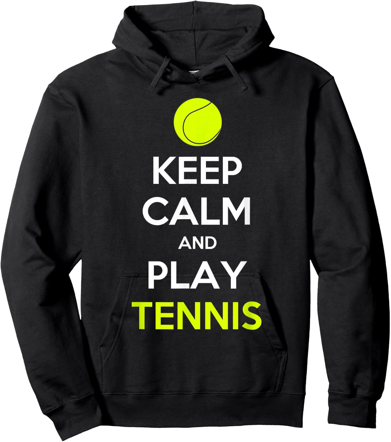 Keep Calm And Play Tennis Hoodie - Hoodie | Black