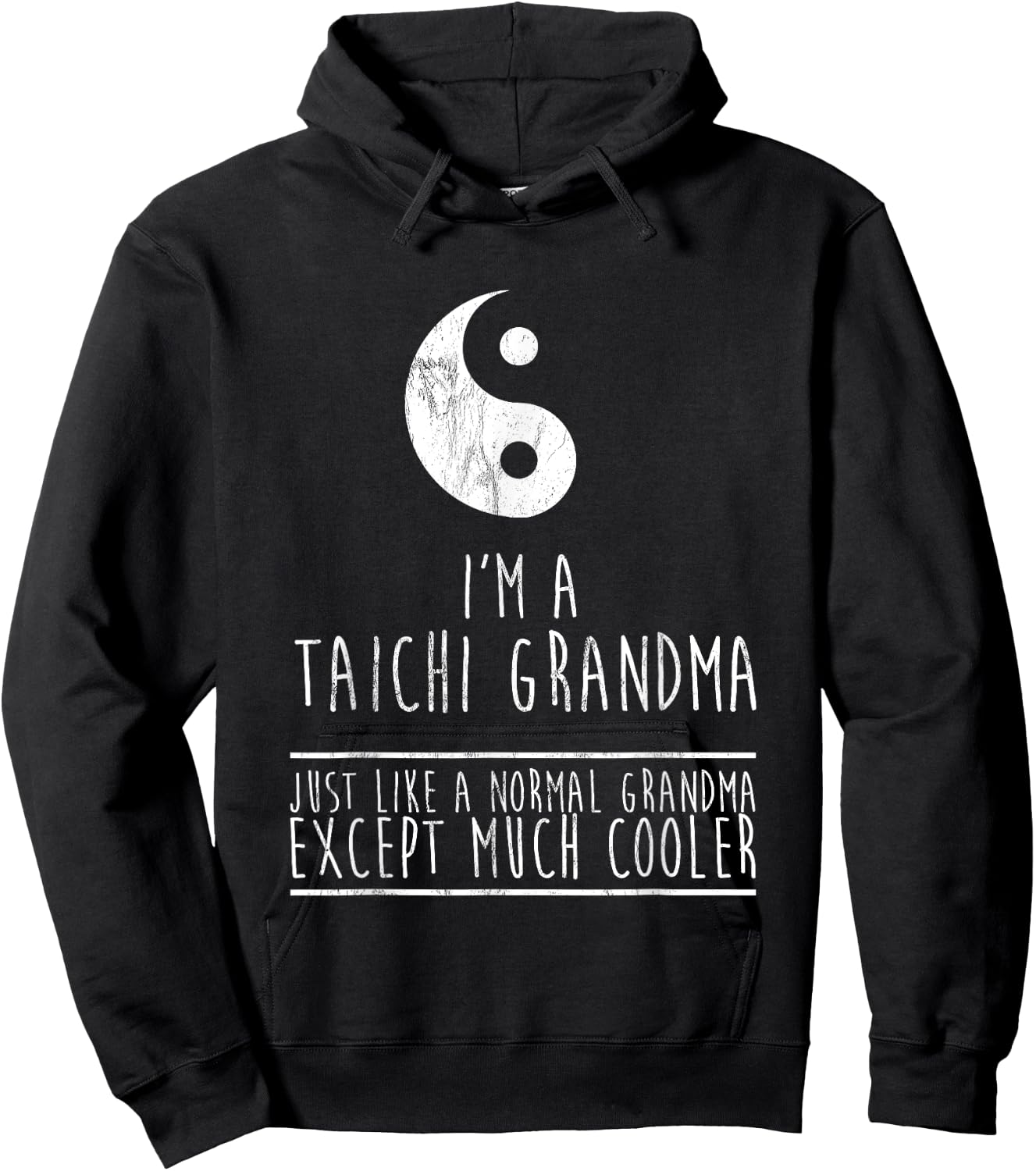 Funny Taichi Grandma Christmas Gift Grandma Hoodie - Hoodie | Black