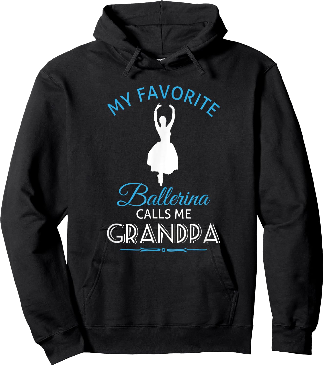 Ballet Grandpa T Shirt Ballerina Dance Recital Hoodie - Hoodie | Black