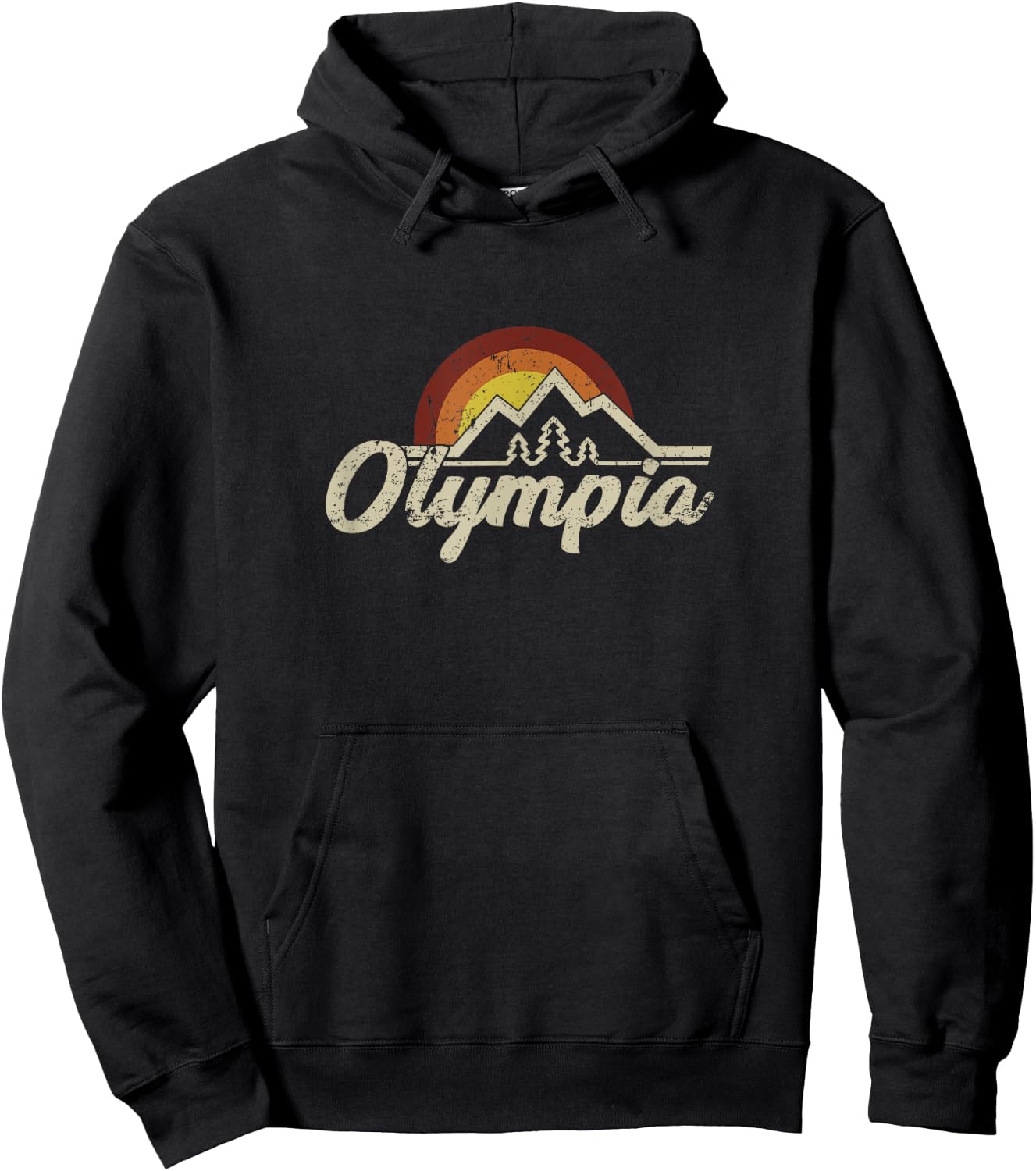 Olympia Washington retro vintage shirt | gift Hoodie - Hoodie | Black