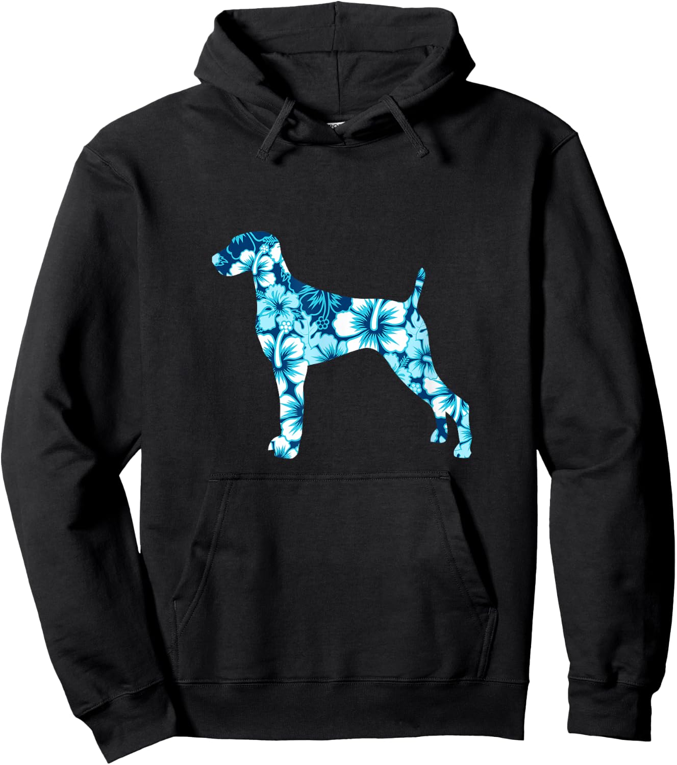 Weimaraner Aloha Hawaiian Dog Hoodie - Hoodie | Black