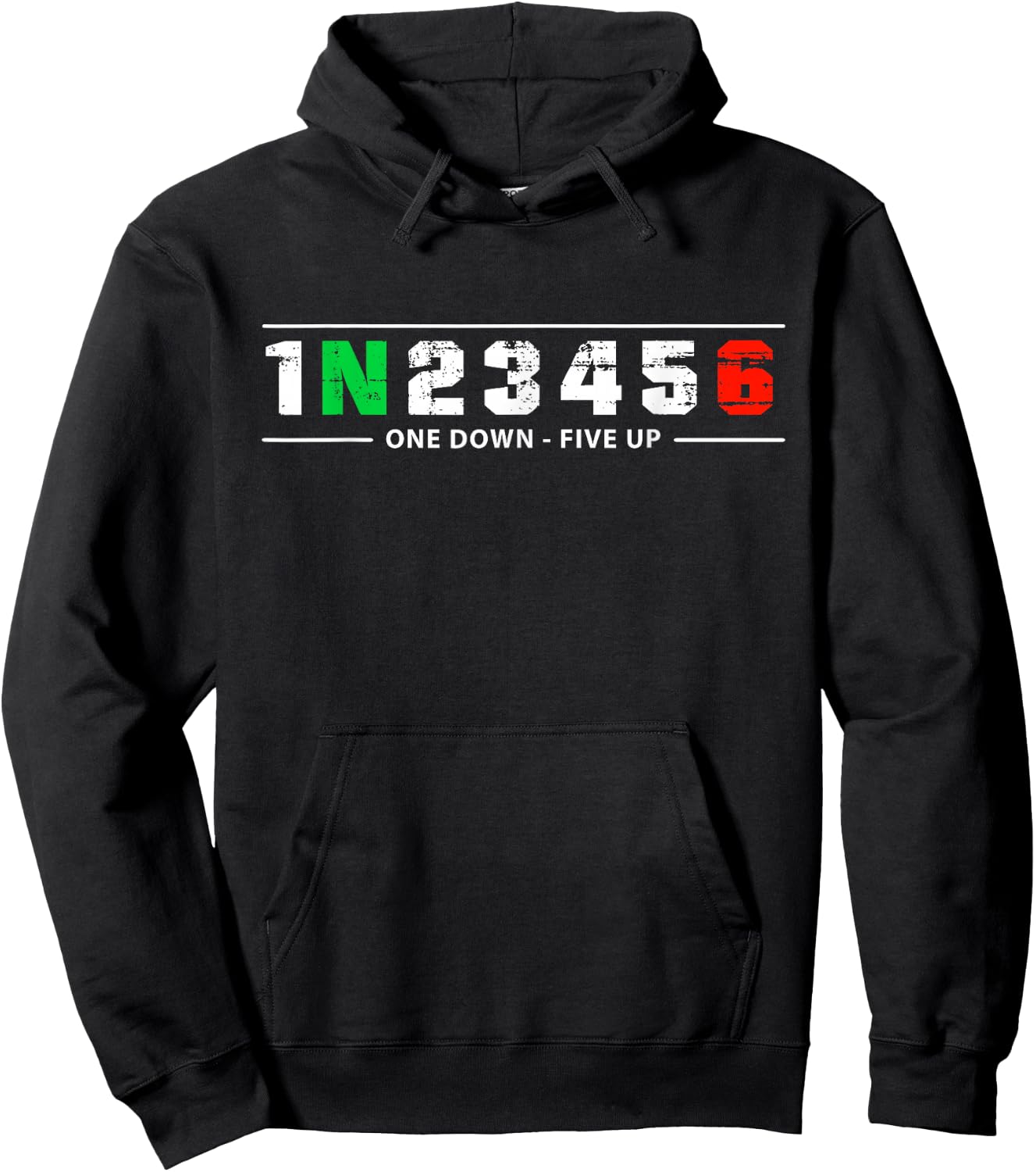 1N23456 Motorcycle Shift Biker Motorcyclist Hoodie - Hoodie | Black