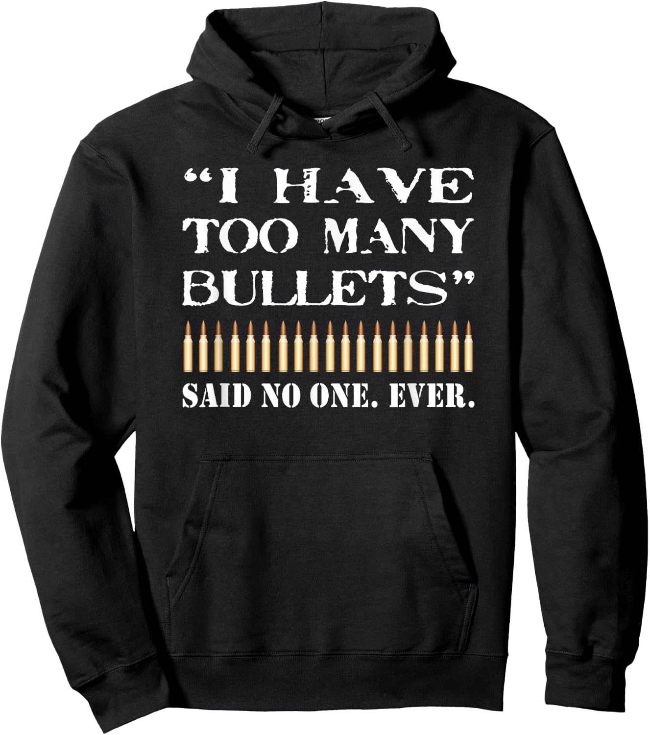 Funny Gun Rifle Bullets Offensive Humour Patriotic Hoodie - Hoodie | Black