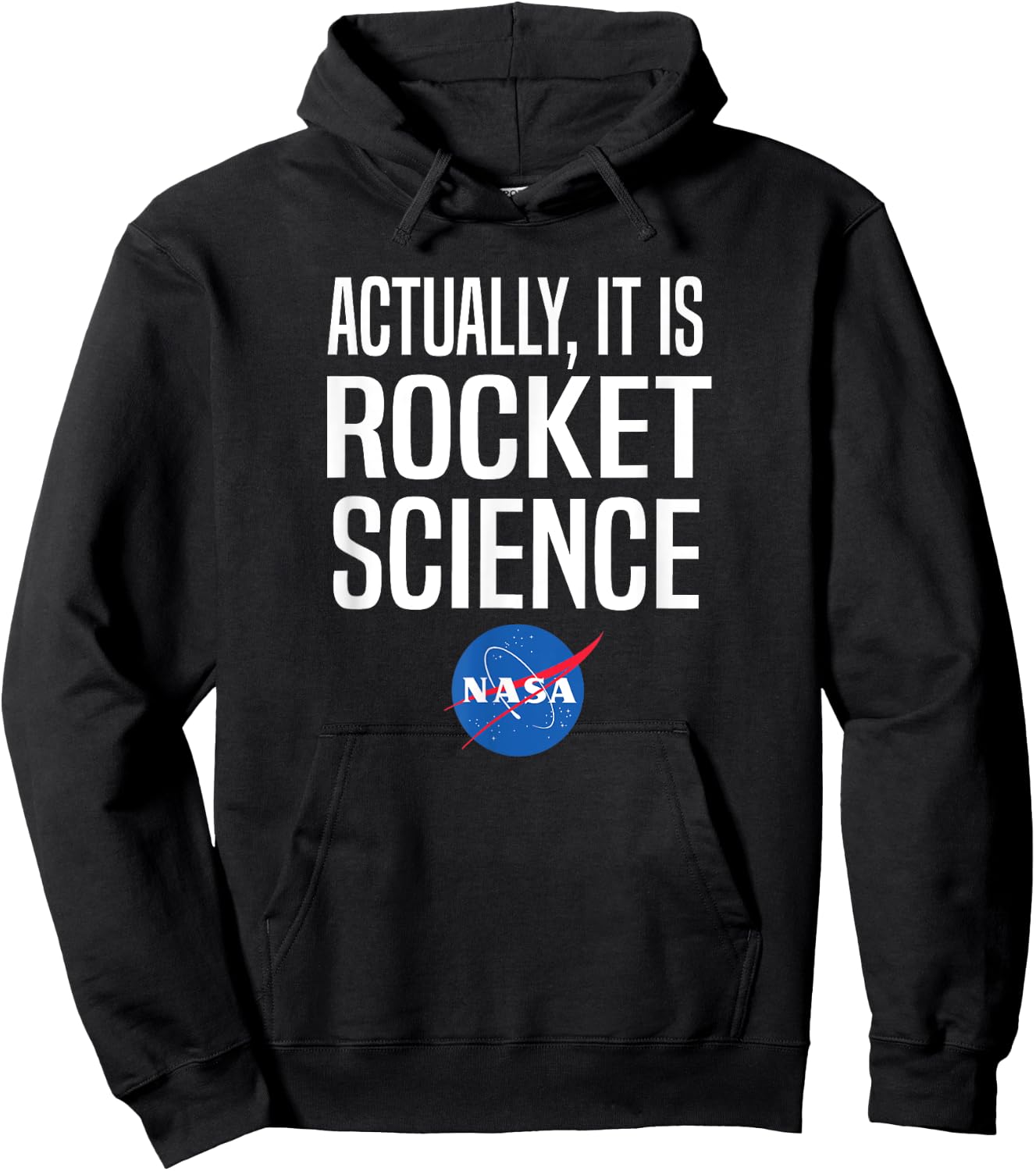 Actually It Is Rocket Science Graphic - NASA Shirt Hoodie - Hoodie | Black