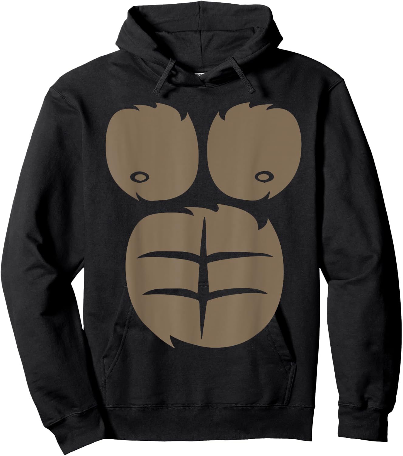 Gorilla Chest Belly Monkey DIY Costume For Kids Adults Hoodie - Hoodie | Black