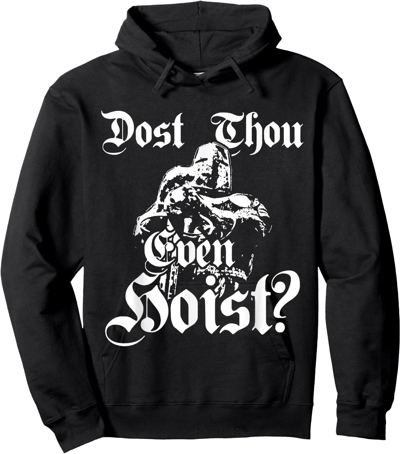 Dost Thou Even Hoist Meme Deus Vult Fitness Funny Hoodie - Hoodie | Black