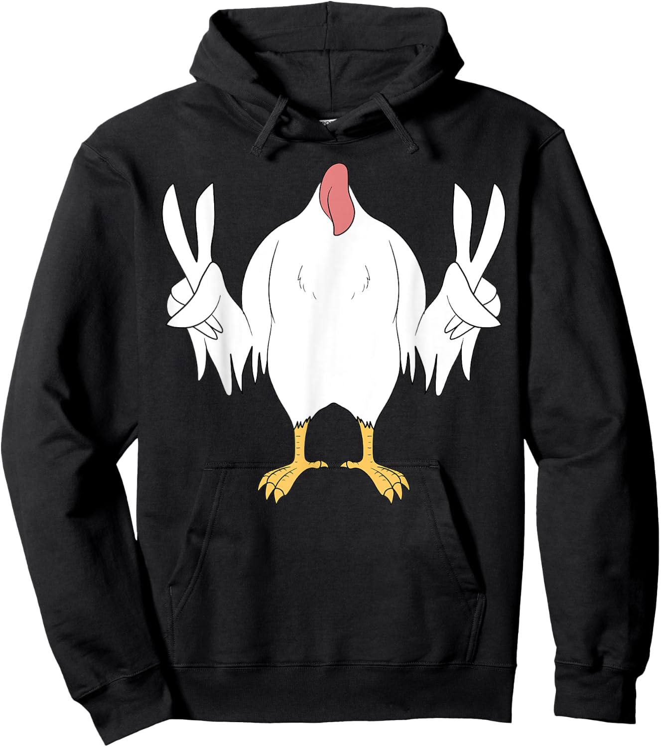 Chicken Body Costume Easy Halloween Costume Gift Funny Hoodie - Hoodie | Black