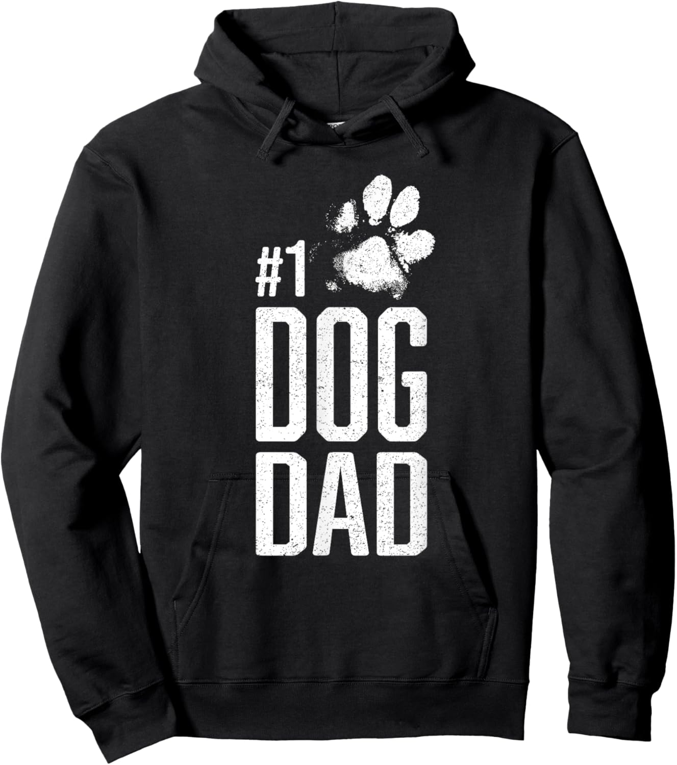 Number One Dog Dad - Father's Day Funny Dog Lover Women Kids Hoodie - Hoodie | Black