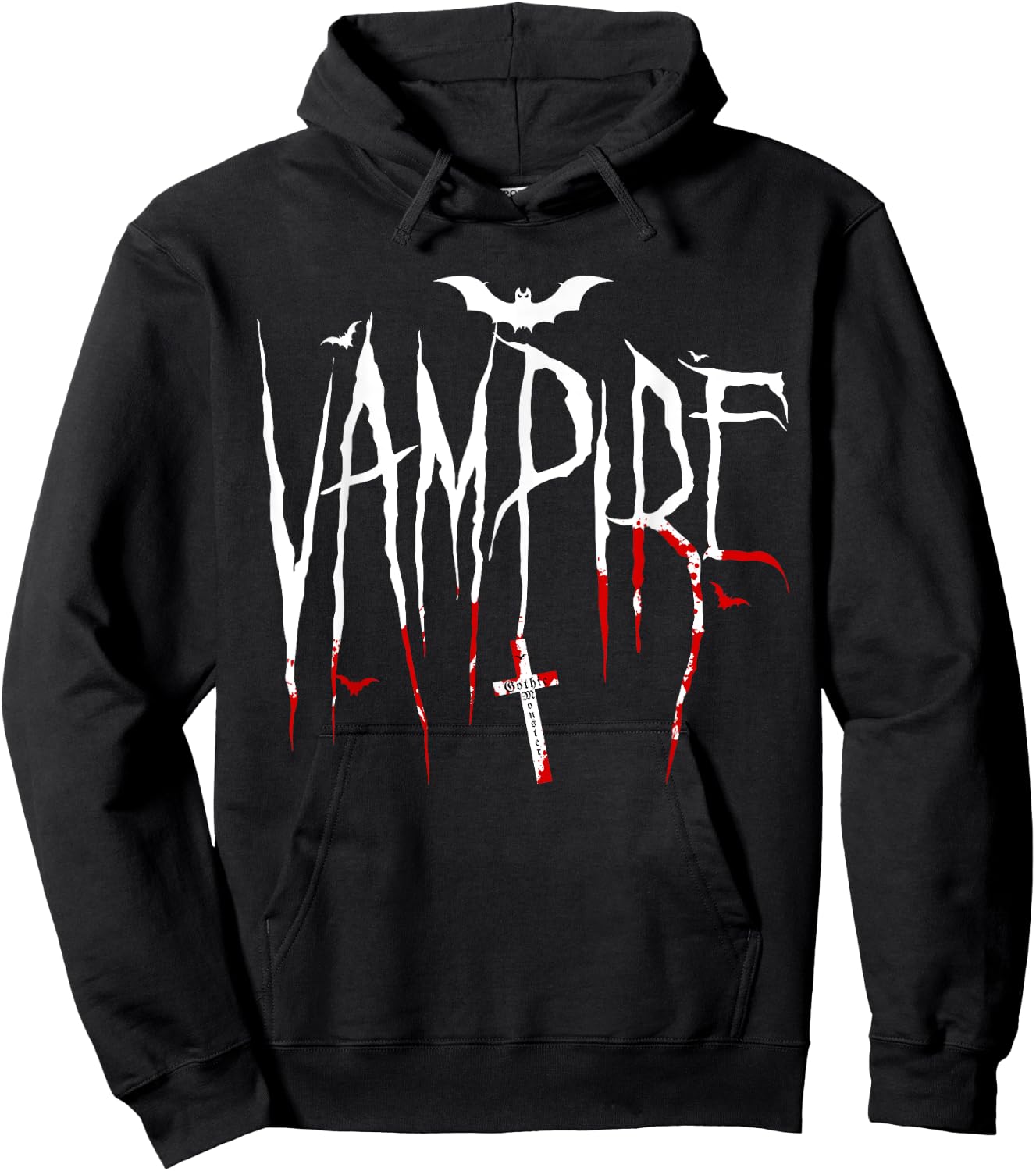 Vampire Bat Gothic Monsters Halloween Hoodie - Hoodie | Black