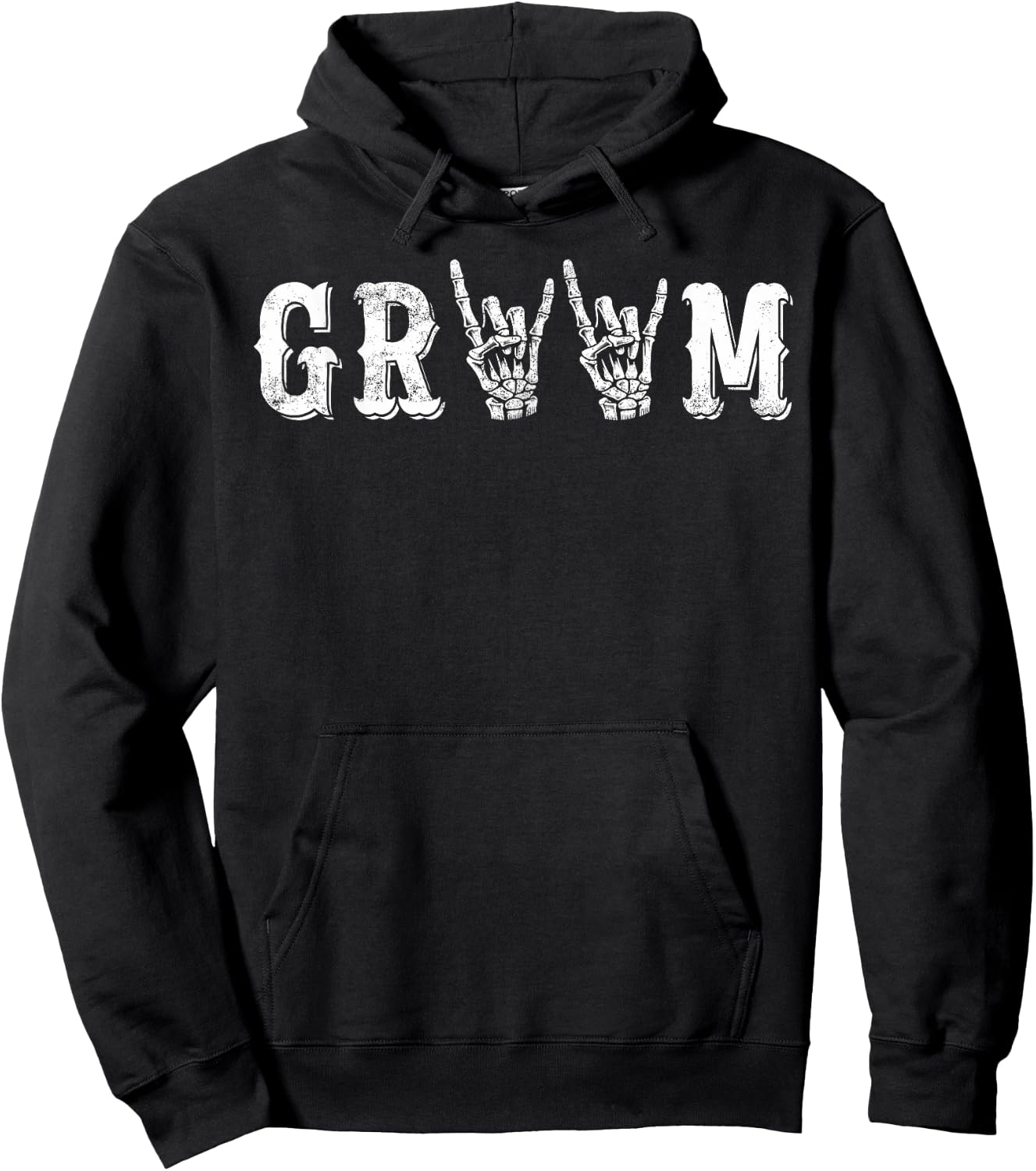 Wedding Groom Halloween Costume, Rock Skeleton Hand Hoodie - Hoodie | Black
