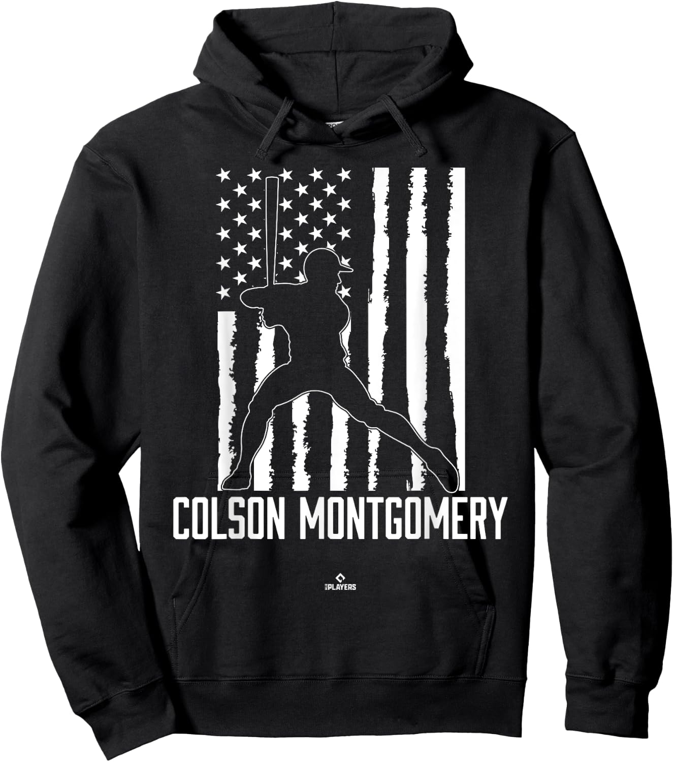 Distressed Flag Swing Colson Montgomery Prospect Baseball Hoodie - Hoodie | Black