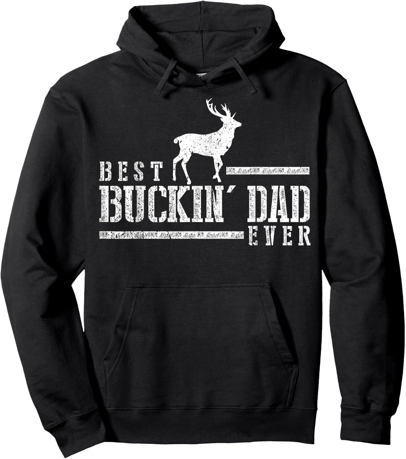 Best Bucking Dad Shirt Deer Hunting Hunter Gift Hoodie - Hoodie | Black