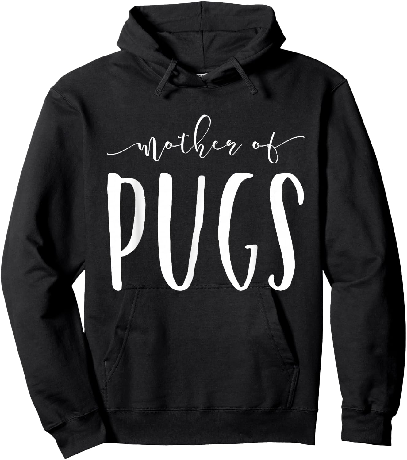Mother Of Pugs Mom Lover Funny Gift Christmas Hoodie - Hoodie | Black